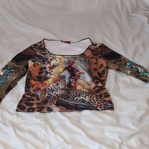 Artistic Print Women's Top
